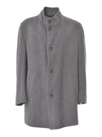 cappotto collo coreano grigio medio product