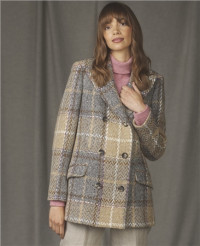 Magee 1866 Penny Tweed Peacoat in Multicoloured Oversized Plaid - 18 product