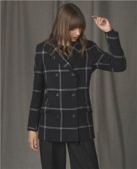 Magee 1866 Penny Tweed Peacoat in Black Windowpane Check - 18 product