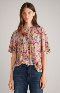 Bluzka w kolorze beżowym/różowym w deseń product