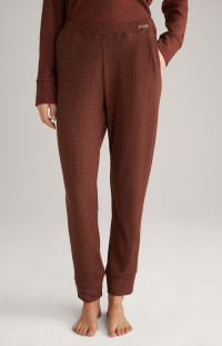 Spodnie dresowe prążkowane Loungewear w kolorze kawowym product