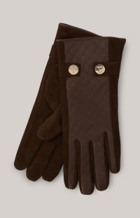 Skórzane rękawiczki w kolorze brązowym product