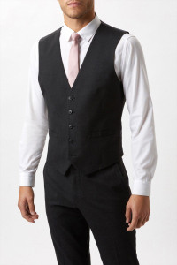 Mens Plus And Tall Charcoal Essential Slim Waistcoat product