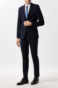 Mens Tailored Fit Navy Essential Jacket product