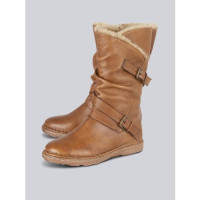 Lotus Jolanda Mid-Calf Leather Boots in Tan - Size 3 product