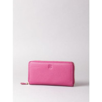 Large Leather Zip Purse in Cranberry Pink product