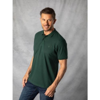 Short Sleeve Cotton Pique Polo Shirt in Green - Small product