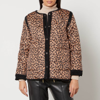 Never Fully Dressed Leopard-Print Reversible Shell Jacket product