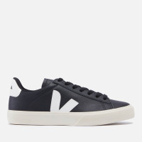 Veja Men's Campo Chrome Free Leather Trainers - Black/White product