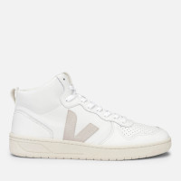 Veja Men's V-15 Leather Hi-Top Trainers - Extra White/Natural product