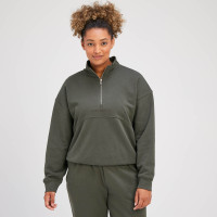 MP Women's Rest Day 1/4 Zip Sweatshirt - Taupe Green product