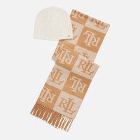 Lauren Ralph Lauren Logo Scarf and Hat Gift Set - Camel/Cream product