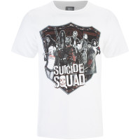 DC Comics Men's Suicide Squad Sheild T-Shirt - White - M product