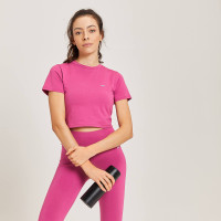MP Women's Essential Body Fit Crop T-Shirt – Sangria/röd - XL product