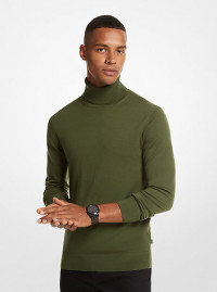 MKJersey de cuello vuelto de lana merino - Jade(Verde) - Michael Kors product