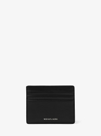 MK Harrison Crossgrain Leather Tall Card Case - Black - Michael Kors product