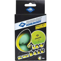 Donic Schildkröt TT-Bälle Glow in the Dark Poly 40mm 6er grün Tischtennisbälle (Bunt one size) Tischtennis product