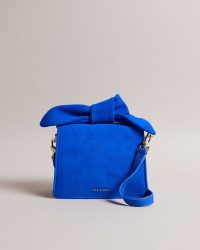 Women's Soft Knot Bow Mini Crossbody Bag in Bright Blue, Niyah, Leather product