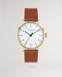 Men's Bkphof203 Leather Strap Watch in Brown, Cermic product