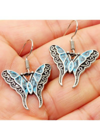 Light Blue Metal Detail Butterfly Earrings product