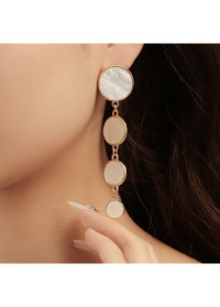 Alloy Detail Gold Round Design Earrings product