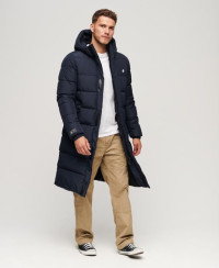 Superdry HOODED LONGLINE SPORTS PUFFER Eclipse Navy   S product
