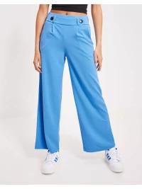 JdY Jdygeggo New Long Pant Jrs Noos Vide bukser Azure Blue Black Buttons product