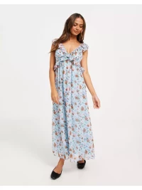 JdY Jdymelly S/L Frill Midi Dress Wvn L Blomstrede kjoler Hemlock Flower product