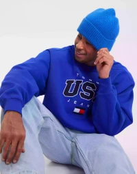Tommy Jeans Tjm Boxy Modern Sport Usa Crew Sweatshirts Ultra Blue product