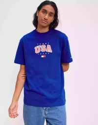 Tommy Jeans Tjm Clsc Modern Sport Usa Tee T-shirts med tryck Ultra Blue product