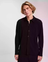 Only & Sons Onsasher Reg Pleated Ls Shirt Enfärgade skjortor Black product