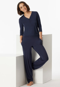 Loungebroek lang modal Marlene-snit blauw - Mix+Relax 42 product