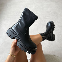 Lionel Black Chunky Boots With Toe Plate product