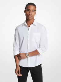 MK Camicia slim-fit in misto cotone - Bianco (Bianco) - Michael Kors product