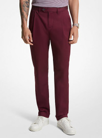 MK Pantaloni con risvolto in cotone stretch - Cordovan (Marrone) - Michael Kors product