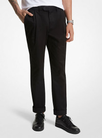MK Pantaloni con risvolto in cotone stretch - Nero (Nero) - Michael Kors product