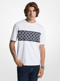 MK T-shirt in cotone con stampa logo Empire - Bianco (Bianco) - Michael Kors product