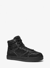 MK Sneaker alta Barett in tessuto scuba con decorazioni - Nero (Nero) - Michael Kors product