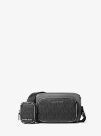 MK Camera bag Hudson con pochette in pelle con logo - Combo Nero (Nero) - Michael Kors product