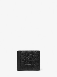 MK Portafoglio a libro Hudson in pelle martellata con logo - Nero (Nero) - Michael Kors product