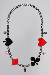 Collectif Accessories Cat Croupier Necklace - ONE Black/ Red product