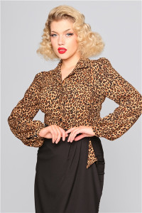 Collectif Womenswear Jerry Leopard Blouse - UK20 product
