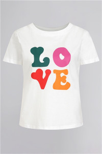 Bright And Beautiful Milly Rainbow Love T-Shirt - XXL Ivory product