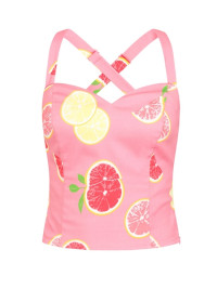 Collectif Womenswear Mahina Grapefruit Top - 10 product