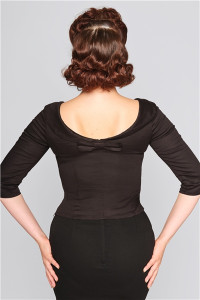 Collectif Womenswear Cordelia 3/4 Sleeve Top - UK 22 Black product