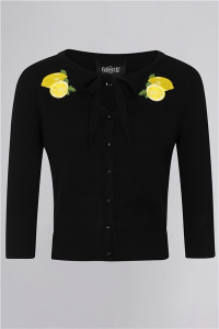 Collectif Womenswear Charlene Lemons Cardigan - UK 26 Black product