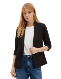 Women's Dorothy Perkins Womens/Ladies Petite Ruched Blazer - Black - Size: 10 product