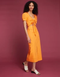 Omnes Women's Hilda Midi Skirt in Orange - Size: 16 product