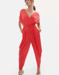 James Lakeland Women's Ruched Jumpsuit Red - Size: 12 product