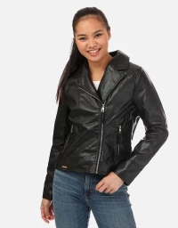 Harvey & Jones Women's Womens Roxanne Faux Leather Jacket - Black - Size: 16 product